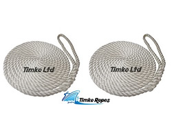 White Mooring Ropes And Pre Spliced Mooring Lines